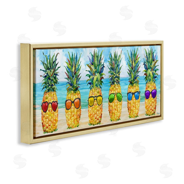 Stupell Industries Paul Brent | Rainbow Beach Pineapples Wall Art