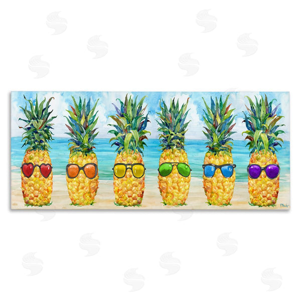 stupell industries Paul Brent | Rainbow Beach Pineapples Wall Art