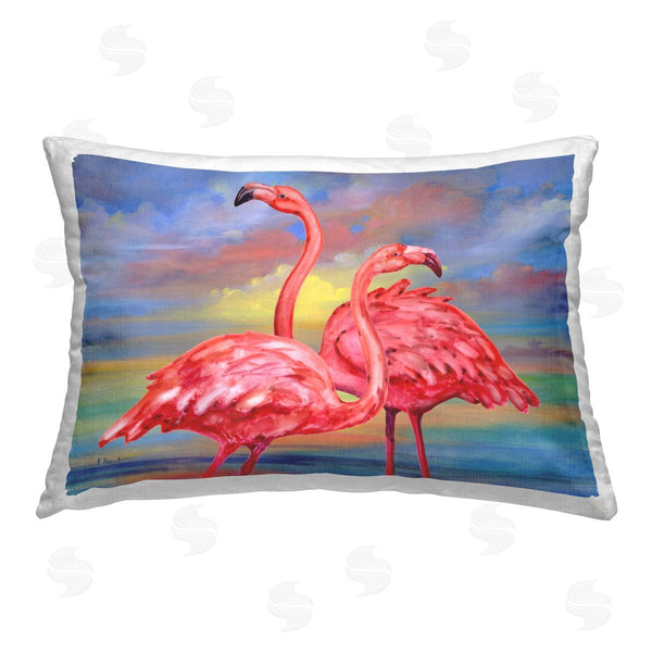 stupell industries Paul Brent | Rainbow Sunset Flamingos