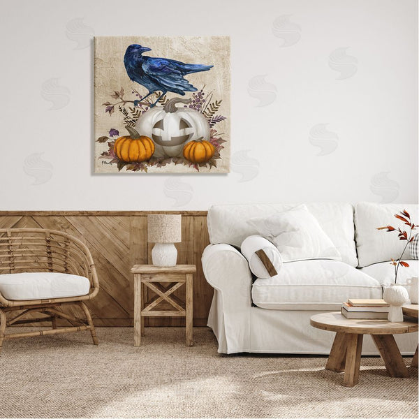 Stupell Industries Paul Brent | Raven & Jack-o-Lantern Wall Art
