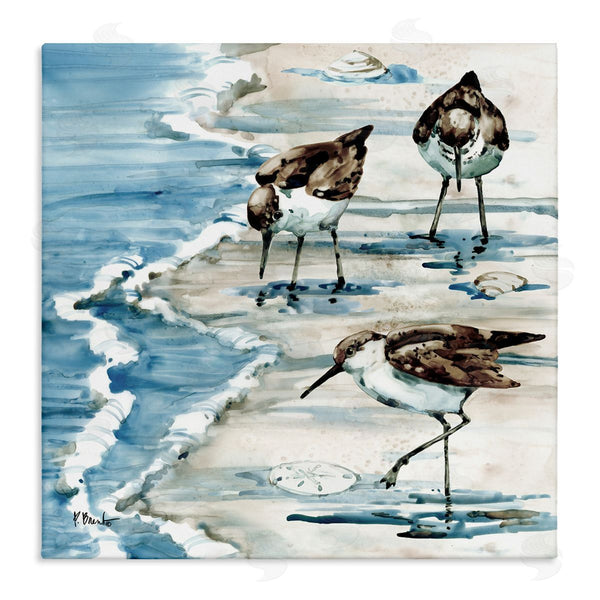 stupell industries Paul Brent | Rockhampton Sandpipers Beach Grazing Wall Art