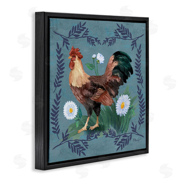 Stupell Industries Paul Brent | Rooster And Fern Trim