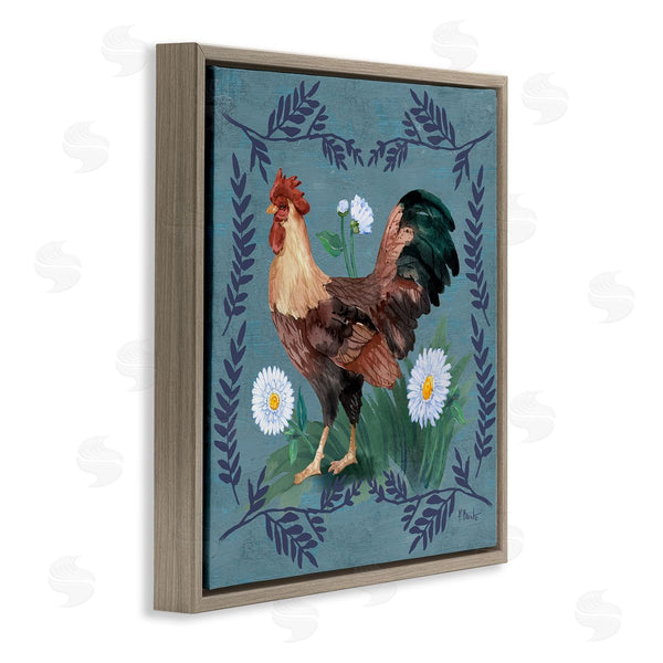 Stupell Industries Paul Brent | Rooster And Fern Trim
