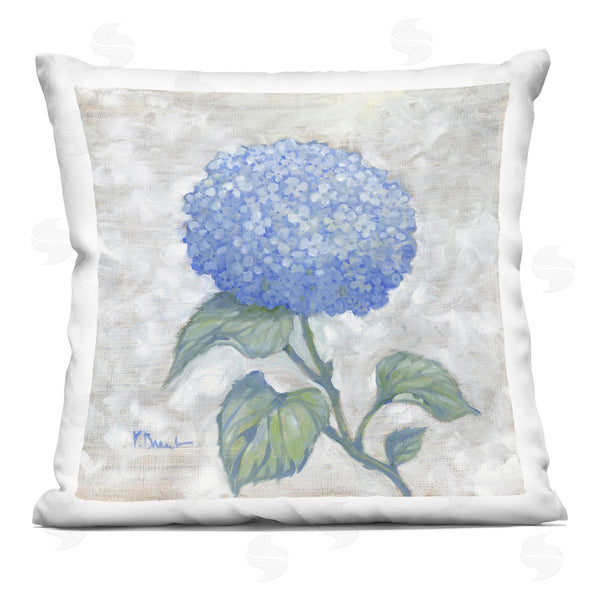 stupell industries Paul Brent | Round Blue Country Hydrangea Printed Throw Pillow