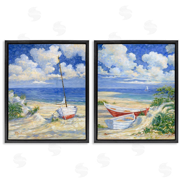 Stupell Industries Paul Brent | Row Boat On Sandy Beach Wall Art