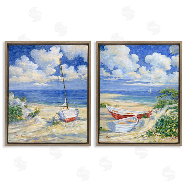 Stupell Industries Paul Brent | Row Boat On Sandy Beach Wall Art