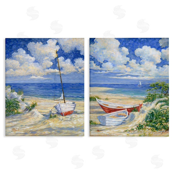 stupell industries Paul Brent | Row Boat on Sandy Beach Wall Art