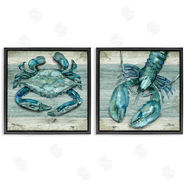 Stupell Industries Paul Brent | Rustic Crab Northpoint Lobster Wall Art