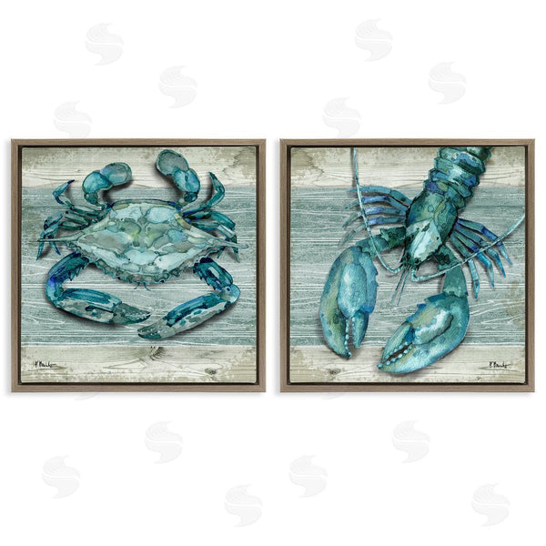 Stupell Industries Paul Brent | Rustic Crab Northpoint Lobster Wall Art