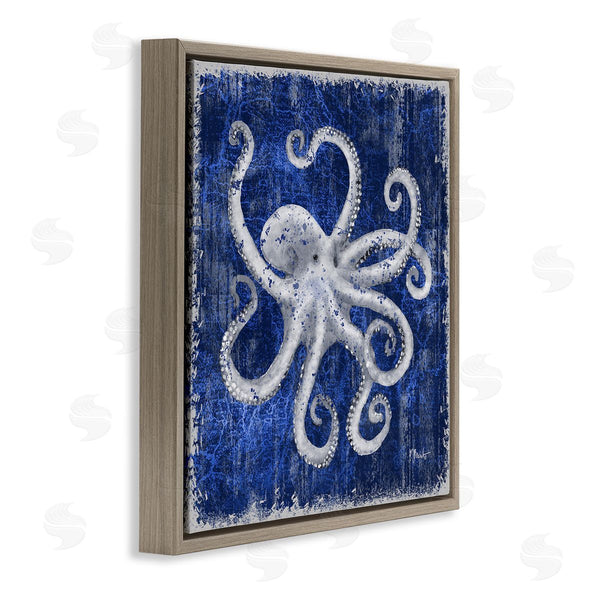 Stupell Industries Paul Brent | Rustic Indigo Octopus