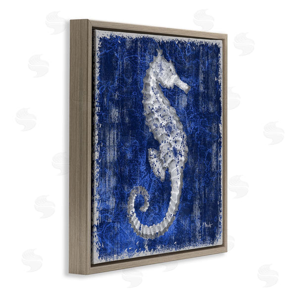 Stupell Industries Paul Brent | Rustic Indigo Seahorse