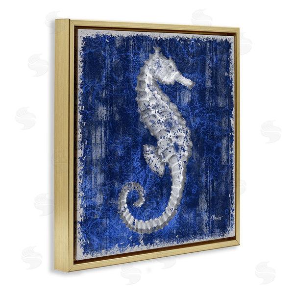 Stupell Industries Paul Brent | Rustic Indigo Seahorse