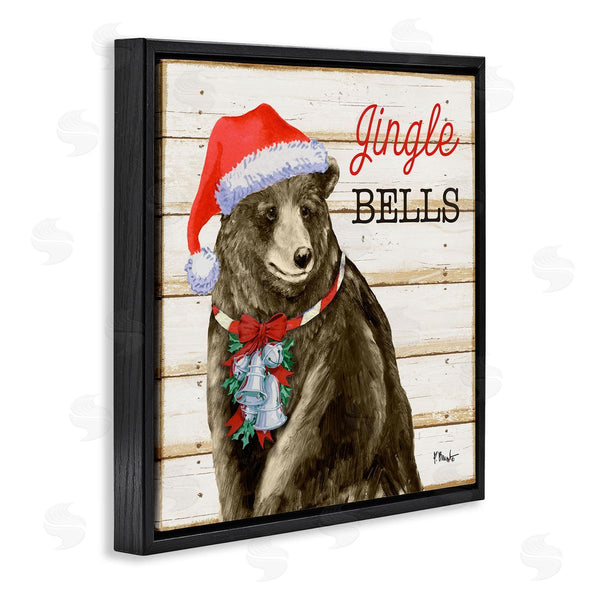 Stupell Industries Paul Brent | Rustic Jingle Bells Bear Wall Art