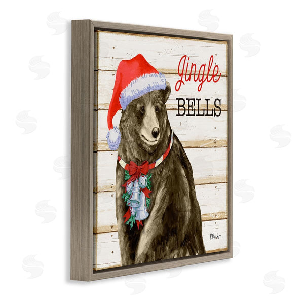 Stupell Industries Paul Brent | Rustic Jingle Bells Bear Wall Art