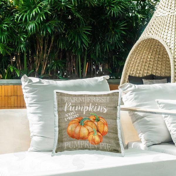 Stupell Industries Paul Brent | Rustic Patterned Pumpkins Printed Throw Pillow