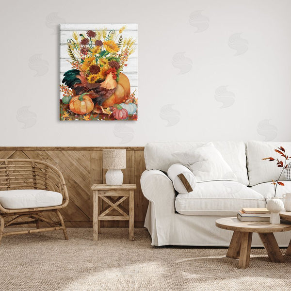 Stupell Industries Paul Brent | Rustic Sunflowers & Hen Wall Art