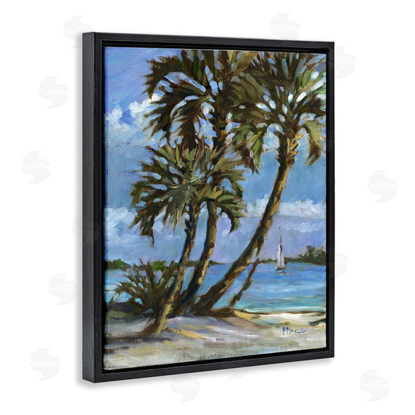 Stupell Industries Paul Brent | Sailboat Tropical Shore Wall Art