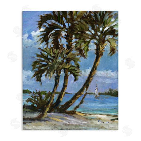 stupell industries Paul Brent | Sailboat Tropical Shore Wall Art