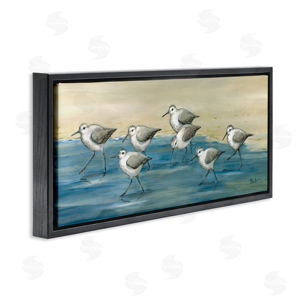 Stupell Industries Paul Brent | Sandpiper Bird Flock Beach Shoreline Wall Art