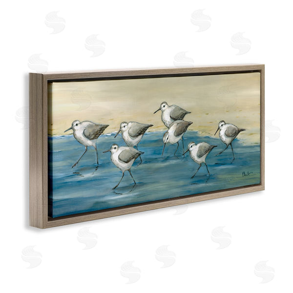 Stupell Industries Paul Brent | Sandpiper Bird Flock Beach Shoreline Wall Art