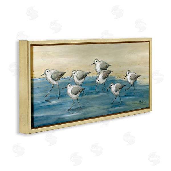 Stupell Industries Paul Brent | Sandpiper Bird Flock Beach Shoreline Wall Art