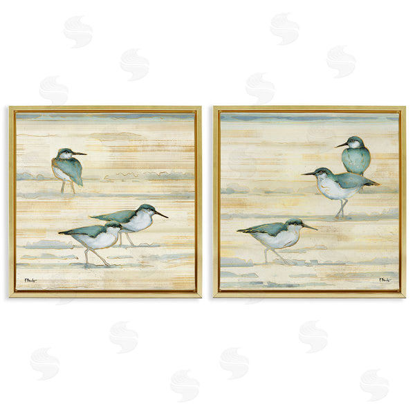 Stupell Industries Paul Brent | Sandpipers Abstract Water Shoreline Wall Art