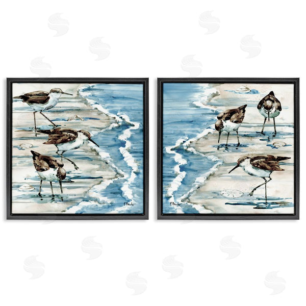 Stupell Industries Paul Brent | Sandpipers Grazing Beach Shore Wall Art