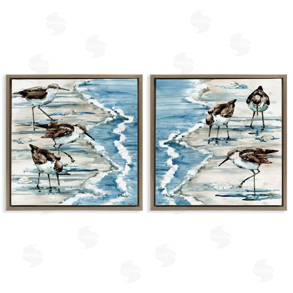 Stupell Industries Paul Brent | Sandpipers Grazing Beach Shore Wall Art
