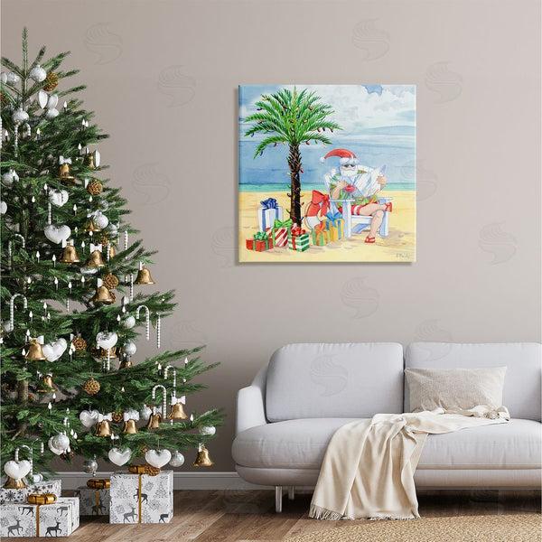 Stupell Industries Paul Brent | Santa Claus On Beach Wall Art