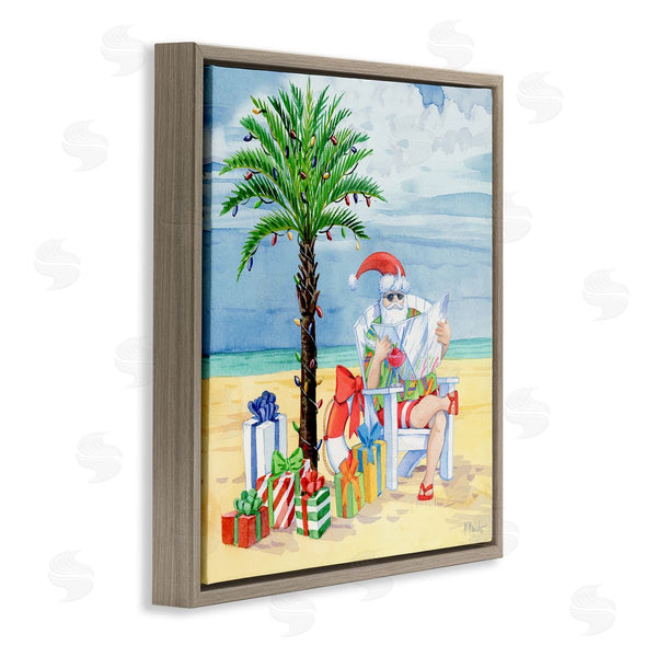 Stupell Industries Paul Brent | Santa Claus On Beach Wall Art