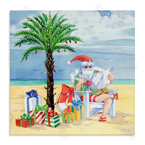 stupell industries Paul Brent | Santa Claus on Beach Wall Art