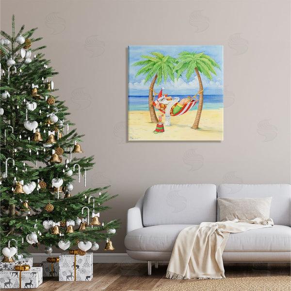 Stupell Industries Paul Brent | Santa On Beach Hammock Wall Art