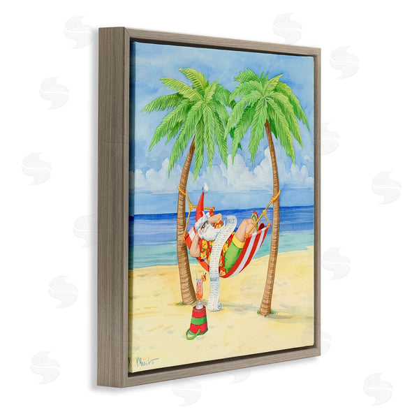 Stupell Industries Paul Brent | Santa On Beach Hammock Wall Art