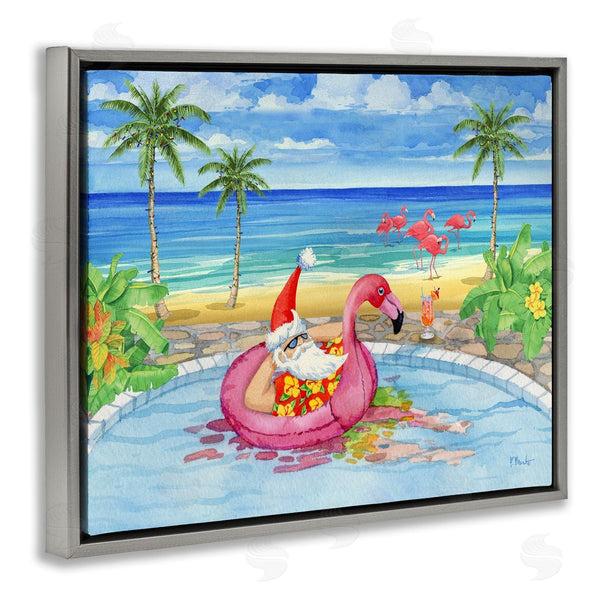 Stupell Industries Paul Brent | Santa With Pool Float