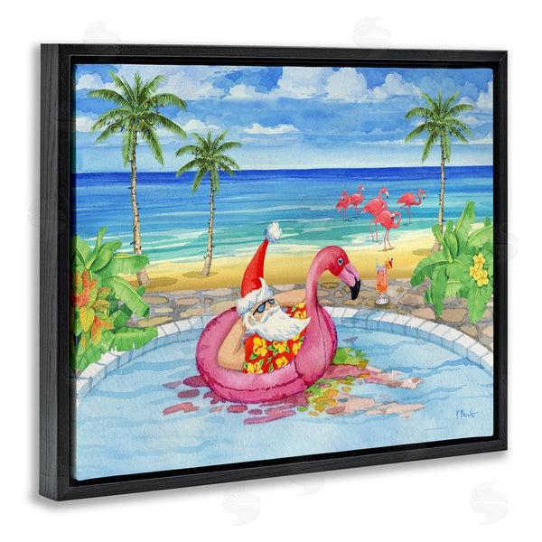 stupell industries Paul Brent | Santa with Pool Float