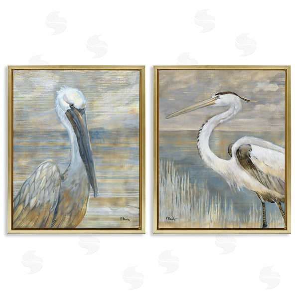 Stupell Industries Paul Brent | Sea Birds Abstract Beach Wall Art