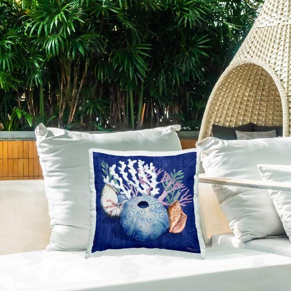 Stupell Industries Paul Brent | Sea Urchin & Coral Printed Throw Pillow