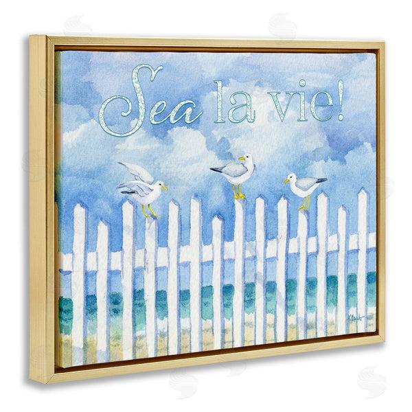Stupell Industries Paul Brent | Seagulls On Beach Fence