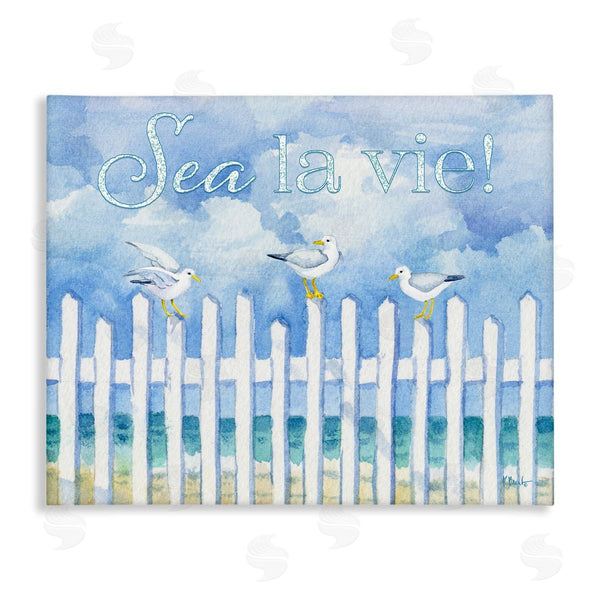 stupell industries Paul Brent | Seagulls on Beach Fence