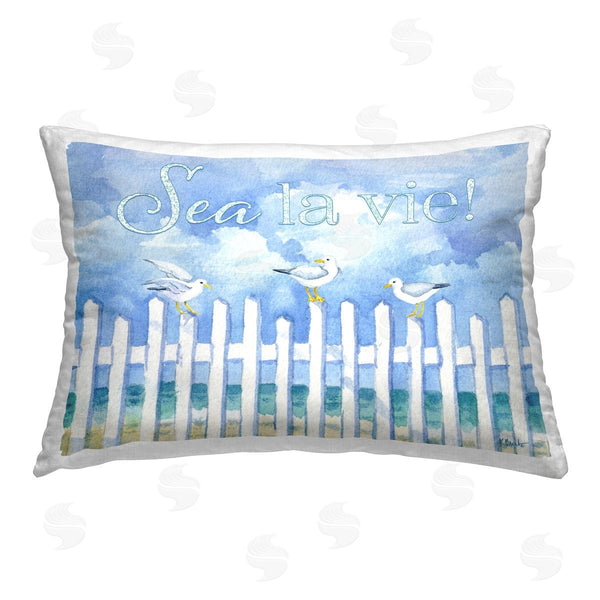 stupell industries Paul Brent | Seagulls on Beach Fence