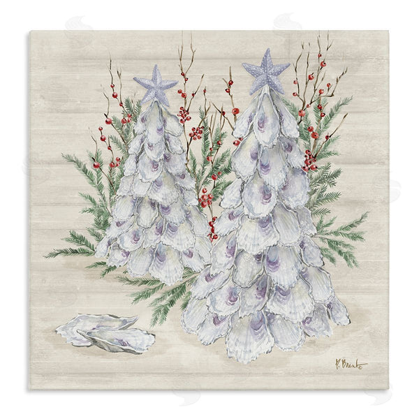 stupell industries Paul Brent | Seashells & Holly Trees