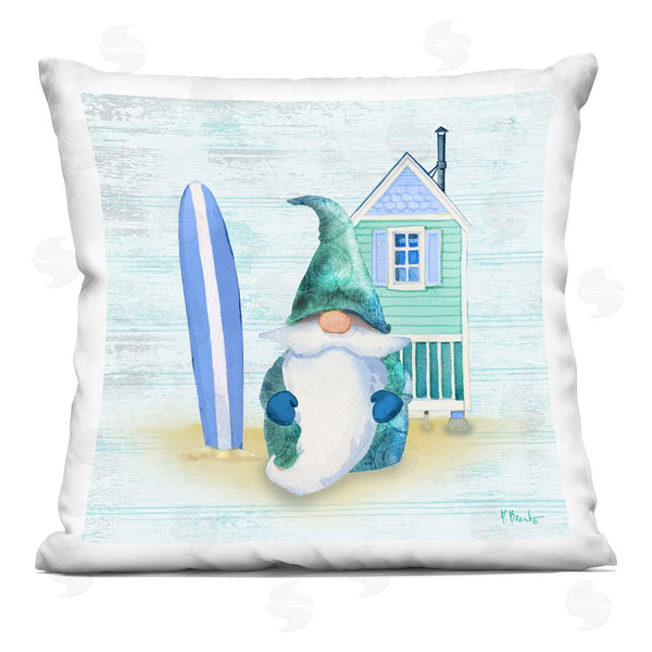 stupell industries Paul Brent | Seaside Beach House Gnome Printed Throw Pillow