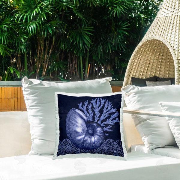 Stupell Industries Paul Brent | Shadow Nautilus Shell Printed Throw Pillow
