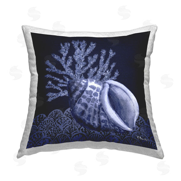 Stupell Industries Paul Brent | Shadow Shell Patterned Printed Throw Pillow