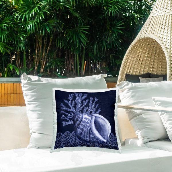 Stupell Industries Paul Brent | Shadow Shell Patterned Printed Throw Pillow