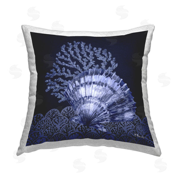 Stupell Industries Paul Brent | Shadowed Clam Still Life Printed Throw Pillow
