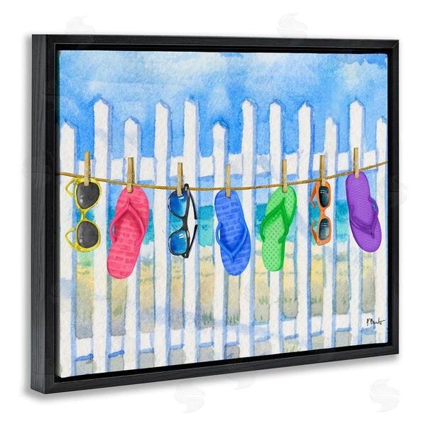 Stupell Industries Paul Brent | Summer Clothesline With Flip Flops