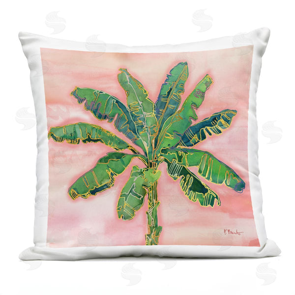 Stupell Industries Paul Brent | Summer Palm Pink Sunrise Printed Throw Pillow