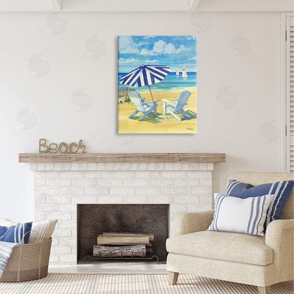 Stupell Industries Paul Brent | Summer Shade Beach Scene Wall Art
