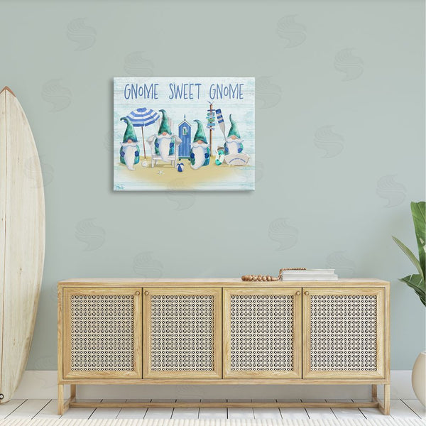 Stupell Industries Paul Brent | Sweet Gnome Coastal Beach Family Wall Art
